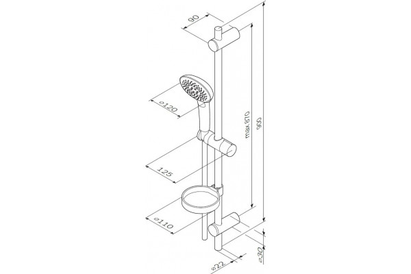Душевой комплект Am.Pm Spirit V2.0 F40970A00 хром, шланг 175 см