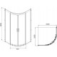 Душевой уголок Am.Pm Gem W90G-401-100WT 100x100 четверть круга, двери раздвижные