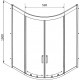 Душевой уголок Am.Pm Gem Deep W90G-401A090WT 90x90 четверть круга, двери раздвижные