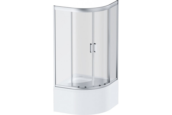 Душевой уголок Am.Pm Gem Deep W90G-401A090WT 90x90 четверть круга, двери раздвижные