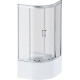 Душевой уголок Am.Pm Gem Deep W90G-401A090WT 90x90 четверть круга, двери раздвижные