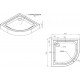 Поддон для душа Am.Pm Gem W90T-401-090W 90x90 четверть круга, средний