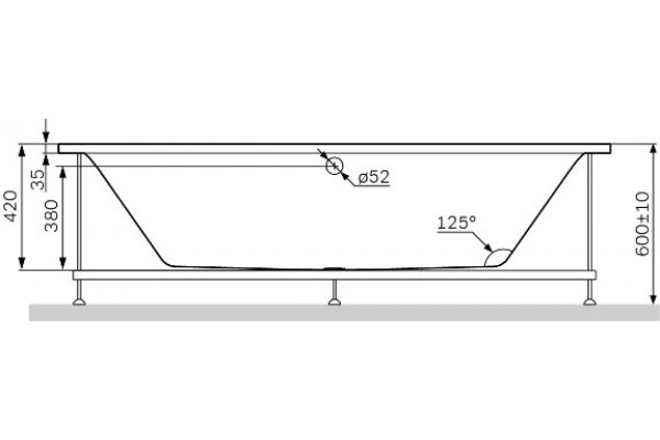 Каркас для ванны Am.Pm Inspire V2.0 W52A-170-075W-R