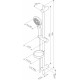 Душевой гарнитур Am.Pm Inspire V2.0 F0150A000 хром, штанга 90 см