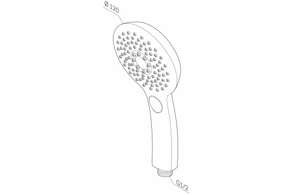 Душевая лейка Am.Pm Inspire V2.0 F0250A000 3 режима,  в современном стиле