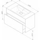 Тумба с раковиной Am.Pm Inspire V2.0 100 графит матовый, подвесная, с ящиками