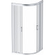 Душевой уголок AM.PM Gem W90G-401-080WT 80x80 четверть круга, двери раздвижные