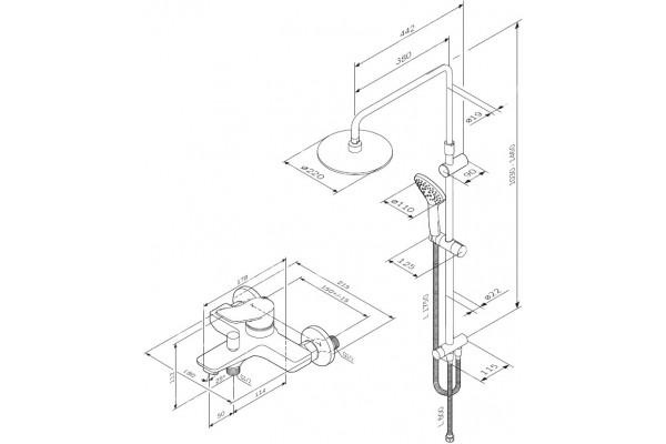Душевой комплект AM.PM X-Joy F40885A34 хром, шланг 175 см