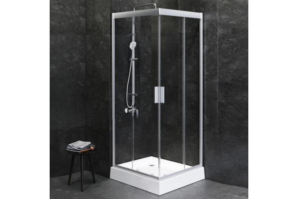 Душевой уголок AM.PM Gem W90G-403-090MT 90x90 квадратный, двери раздвижные