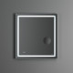 Зеркало Am.Pm Gem 65 с LED-подсветкой, часами и косметическим зеркалом, прямоугольное