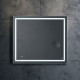 Зеркало Am.Pm Gem 80 с LED-подсветкой, часами и косметическим зеркалом, прямоугольное