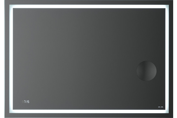Зеркало Am.Pm Gem 100 с LED-подсветкой, часами и косметическим зеркалом, прямоугольное