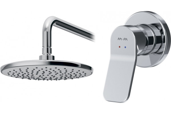 Душевой комплект Am.Pm X-Joy FB85A2R000 С ВНУТРЕННЕЙ ЧАСТЬЮ, для душа, хром, 1 режим
