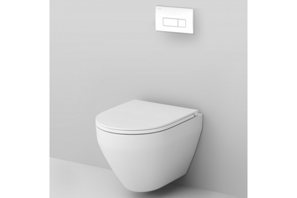 Комплект Am.Pm Spirit V2.0 IS48001.701700 с сиденьем микролифт, цвет белый,  в современном стиле