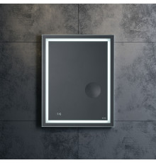 Зеркало Am.Pm Gem 55 с LED-подсветкой, часами и косметическим зеркалом, прямоугольное