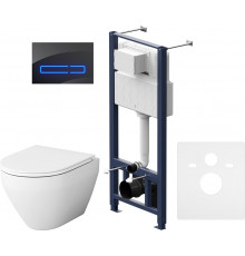 Комплект Am.Pm Spirit V2.0 IS450A38.701700 с сиденьем микролифт, сенсорная кнопка, цвет белый