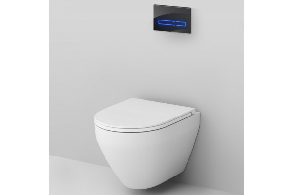Комплект Am.Pm Spirit V2.0 IS450A38.701700 с сиденьем микролифт, сенсорная кнопка, цвет белый