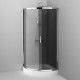 Душевой уголок Am.Pm Like W83G-315-090CG 90х90, тонированное стекло, четверть круга, двери раздвижные