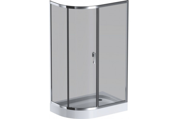 Душевой уголок Am.Pm Like W83G-302U120CG 120, тонированное стекло, прямоугольный-асимметричный, двери раздвижные