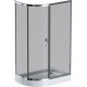 Душевой уголок Am.Pm Like W83G-302U120CG 120, тонированное стекло, прямоугольный-асимметричный, двери раздвижные