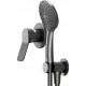 Душевой комплект Am.Pm X-Joy FB85A2H002 С ВНУТРЕННЕЙ ЧАСТЬЮ, для душа, чёрный, цвет черный, шланг пластиковый 175 см