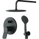 Душевой комплект Am.Pm X-Joy FB85A1RH02 С ВНУТРЕННЕЙ ЧАСТЬЮ, для душа, чёрный, цвет черный, шланг пластиковый 175 см