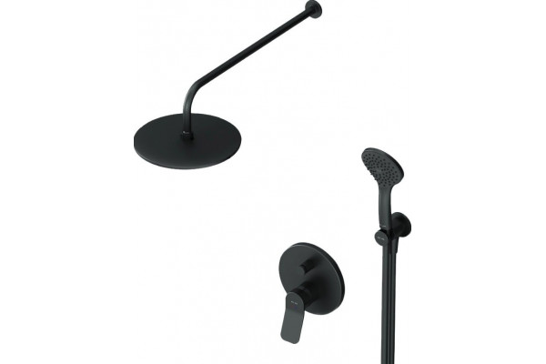 Душевой комплект Am.Pm X-Joy FB85A1RH02 С ВНУТРЕННЕЙ ЧАСТЬЮ, для душа, чёрный, цвет черный, шланг пластиковый 175 см