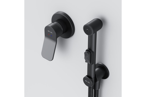Гигиенический душ Am.Pm X-Joy F40H85A22 монтируемый в стену цвет черный, штанга 12 см