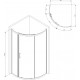 Душевой уголок Am.Pm Like W83G-315-090CG64 90x90 профиль матовый хром, стекло тонированное, четверть круга, двери раздвижные