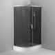 Душевой уголок Am.Pm Like W83G-302U120CG64 120x80 профиль матовый хром, стекло тонированное, прямоугольный-асимметричный, двери раздвижные