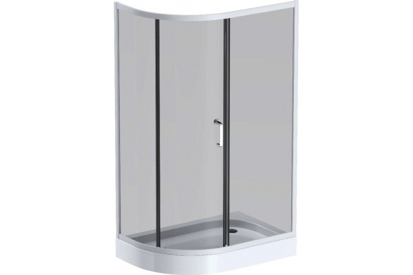 Душевой уголок Am.Pm Like W83G-302U120CG64 120x80 профиль матовый хром, стекло тонированное, прямоугольный-асимметричный, двери раздвижные