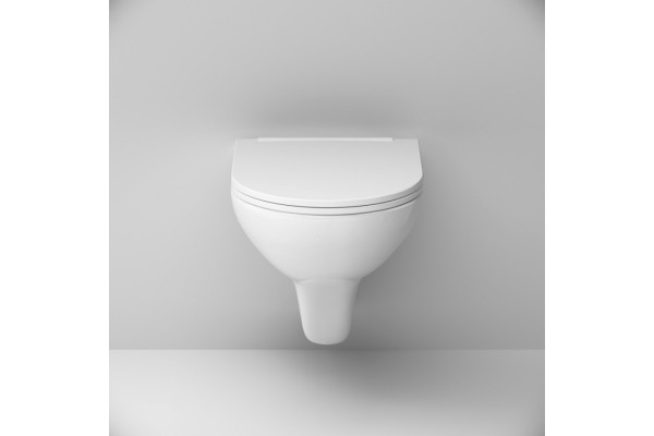 Унитаз подвесной Am.Pm Gem C901700SC безободковый, с микролифтом, белый, 36.5x50 см
