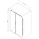 Душевая дверь в нишу Am.Pm Gem Solo W90G-140-1-195BM 140 см раздвижная, стекло прозрачное, матовое