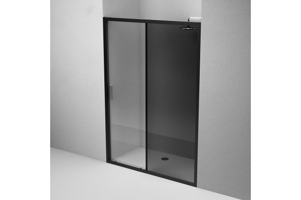 Душевая дверь в нишу Am.Pm Gem Solo W90G-140-1-195BG 140 см раздвижная, стекло прозрачное, тонированное