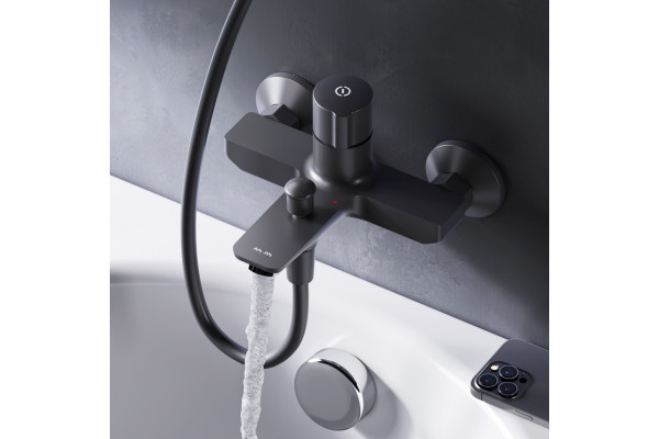 Смеситель для ванны с душем Am.Pm X-Joy TouchReel F85A10522 черный