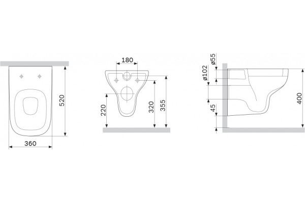 Унитаз подвесной Am.Pm X-Joy S FlashClean C85A1700MBSC с микролифтом, черный, 36x52 см