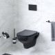Унитаз подвесной Am.Pm X-Joy S FlashClean C85A1700MBSC с микролифтом, черный, 36x52 см