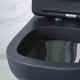 Унитаз подвесной Am.Pm X-Joy S FlashClean C85A1700MBSC с микролифтом, черный, 36x52 см