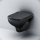 Унитаз подвесной Am.Pm X-Joy S FlashClean C85A1700MBSC с микролифтом, черный, 36x52 см