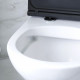 Унитаз подвесной Am.Pm Gem FlashClean C901700SCmb безободковый, с микролифтом, крышка черная, белый, 36.5x50 см
