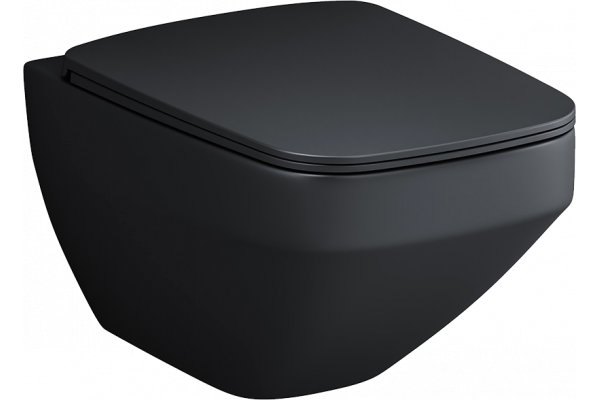Унитаз подвесной Am.Pm Inspire V2.0 FlashClean C50A1700MBSC безободковый, черный матовый, 39x55 см