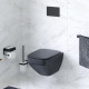 Унитаз подвесной Am.Pm Inspire V2.0 FlashClean C50A1700MBSC безободковый, черный матовый, 39x55 см