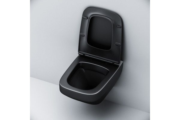 Унитаз подвесной Am.Pm Inspire V2.0 FlashClean C50A1700MBSC безободковый, черный матовый, 39x55 см