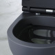 Унитаз подвесной Am.Pm Spirit V2.0 FlashClean с микролифтом, черный матовый, 36.5x48.5 см