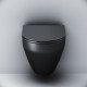 Унитаз подвесной Am.Pm Spirit V2.0 FlashClean с микролифтом, черный матовый, 36.5x48.5 см