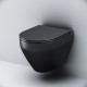 Унитаз подвесной Am.Pm Spirit V2.0 FlashClean с микролифтом, черный матовый, 36.5x48.5 см