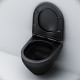 Унитаз подвесной Am.Pm Spirit V2.0 FlashClean с микролифтом, черный матовый, 36.5x48.5 см
