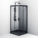 Душевой уголок Am.Pm Gem W90G-403-090BT 90x90, профиль черный, квадратный, двери раздвижные