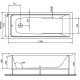 Акриловая ванна Am.Pm Gem W90A-170-070W-A1 170x70 прямоугольная, встраиваемая