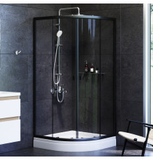 Душевой уголок Am.Pm X-Joy Twin Slide W88E-205-090BT64 90x90, с поддоном, четверть круга, двери раздвижные